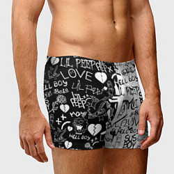 Трусы-боксеры мужские Doom x liil peep pattern black, цвет: 3D-принт — фото 2