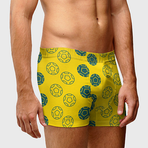 Мужские трусы Ряды из спортивных мячей / 3D-принт – фото 3