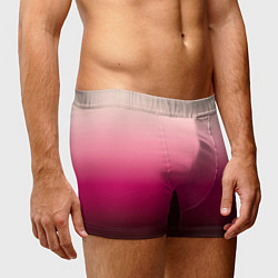 Трусы-боксеры мужские Градиент transcendent pink омбре, цвет: 3D-принт — фото 2
