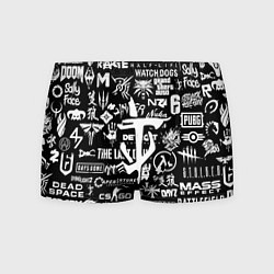Мужские трусы Doom логотипы всех игр