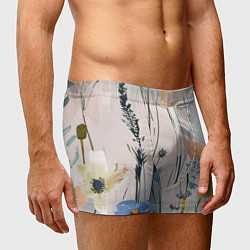 Трусы-боксеры мужские Цветы полевые, цвет: 3D-принт — фото 2