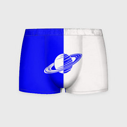 Трусы-боксеры мужские Сатурн сине-белый, цвет: 3D-принт