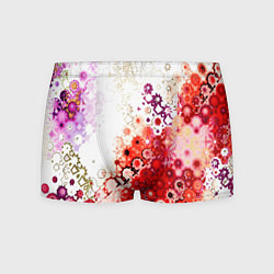Мужские трусы Красный узор на белом