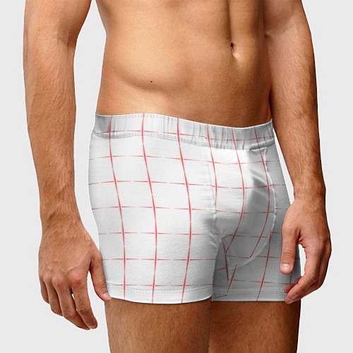 Мужские трусы Color white red crosses / 3D-принт – фото 3
