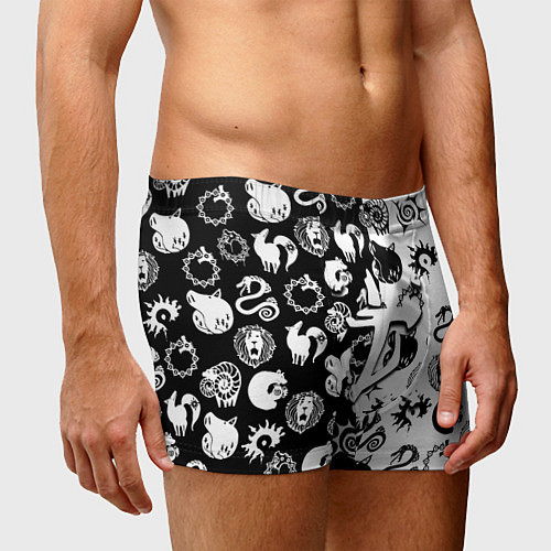 Мужские трусы Doom anime black pattern / 3D-принт – фото 3