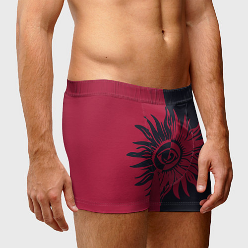 Мужские трусы Солнце красно-синее / 3D-принт – фото 3