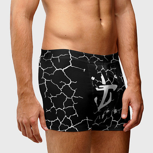 Мужские трусы Doom трещины текстура / 3D-принт – фото 3