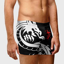 Трусы-боксеры мужские Doom dragon steel, цвет: 3D-принт — фото 2