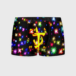 Трусы-боксеры мужские Doom новогодние искры, цвет: 3D-принт