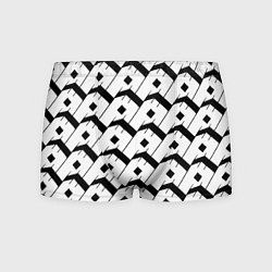 Трусы-боксеры мужские Три буквы: чёрные, цвет: 3D-принт