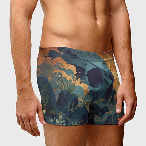 Мужские трусы Металл арт - долина - череп / 3D-принт – фото 3