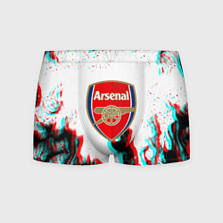 Трусы-боксеры мужские Arsenal огонь глитч, цвет: 3D-принт