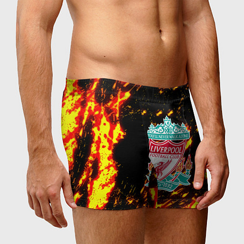 Мужские трусы Liverpool краски огненные / 3D-принт – фото 3