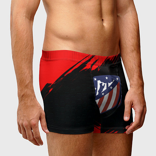 Мужские трусы Атлетико Мадрид красные краски / 3D-принт – фото 3