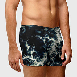 Трусы-боксеры мужские Чёрно-синий разряд абстракция, цвет: 3D-принт — фото 2