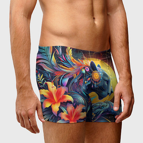 Мужские трусы Сказочная пантера - нейроарт фантазия / 3D-принт – фото 3