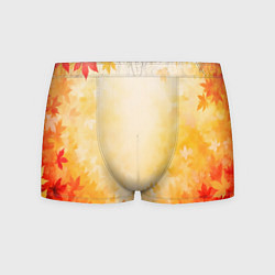 Трусы-боксеры мужские Жёлто-красный осенний, цвет: 3D-принт