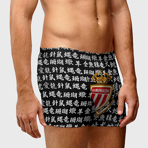 Мужские трусы Monaco японские символы текстура / 3D-принт – фото 3