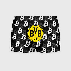 Трусы-боксеры мужские Borussia биткоин паттерн, цвет: 3D-принт
