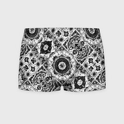Мужские трусы Узоры калейдоскопа черно-белые