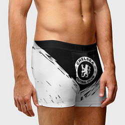 Трусы-боксеры мужские Челси белые краски, цвет: 3D-принт — фото 2