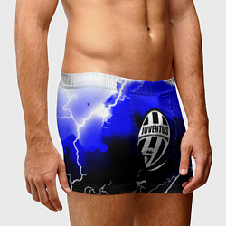 Трусы-боксеры мужские Ювентус шторм молнии текстура, цвет: 3D-принт — фото 2