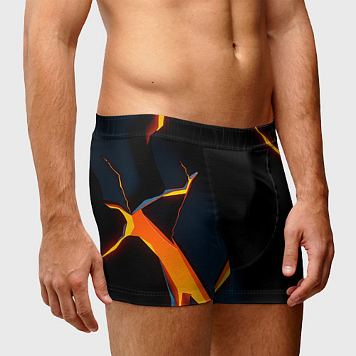 Мужские трусы Glow orange neon / 3D-принт – фото 3