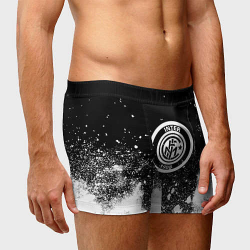 Мужские трусы Inter белый всплеск краско / 3D-принт – фото 3