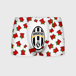 Трусы-боксеры мужские Ювентус розы текстура, цвет: 3D-принт