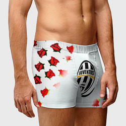 Трусы-боксеры мужские Ювентус розы, цвет: 3D-принт — фото 2
