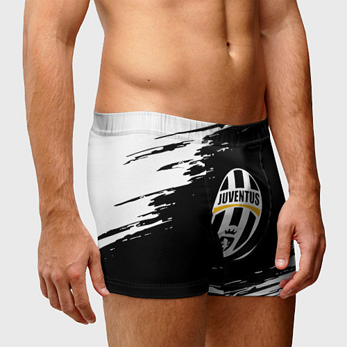 Мужские трусы Juventus краски штрихи текстура / 3D-принт – фото 3