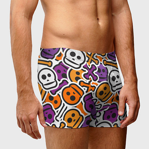 Мужские трусы Funny skulls / 3D-принт – фото 3