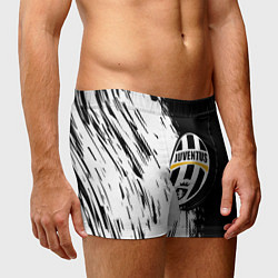 Трусы-боксеры мужские Juventus белые краски текстура, цвет: 3D-принт — фото 2