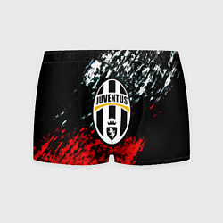 Трусы-боксеры мужские Juventus краски штрихи текстура, цвет: 3D-принт