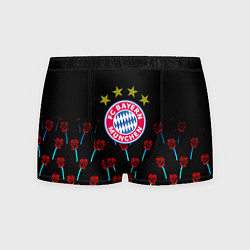 Трусы-боксеры мужские Бавария Мюнхен розы паттерн, цвет: 3D-принт