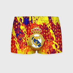 Трусы-боксеры мужские Реал Мадрид символы краска, цвет: 3D-принт