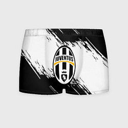 Трусы-боксеры мужские Ювентус полосы краски текстура, цвет: 3D-принт