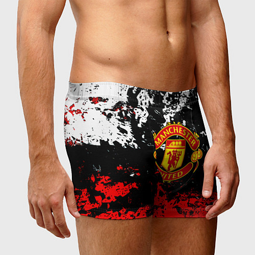 Мужские трусы Манчестер Юнайтед краски / 3D-принт – фото 3