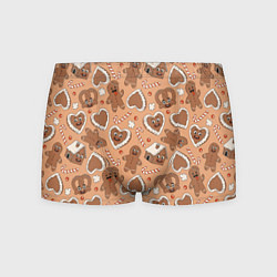 Мужские трусы Паттерн с новогодним печеньем