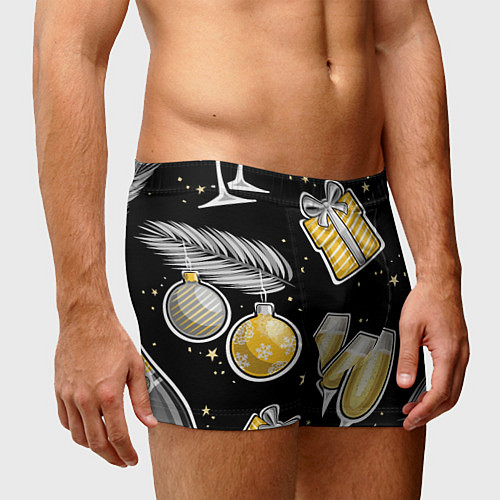 Мужские трусы Новогодний вайб / 3D-принт – фото 3