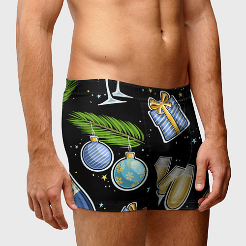 Мужские трусы Новогодний вайб / 3D-принт – фото 3