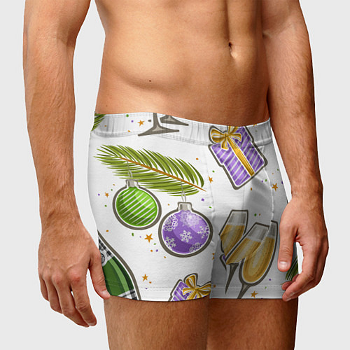 Мужские трусы Новогодний вайб / 3D-принт – фото 3