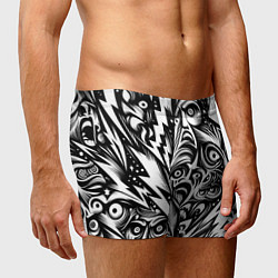 Трусы-боксеры мужские Lightnings and faces - ai art fantasy, цвет: 3D-принт — фото 2
