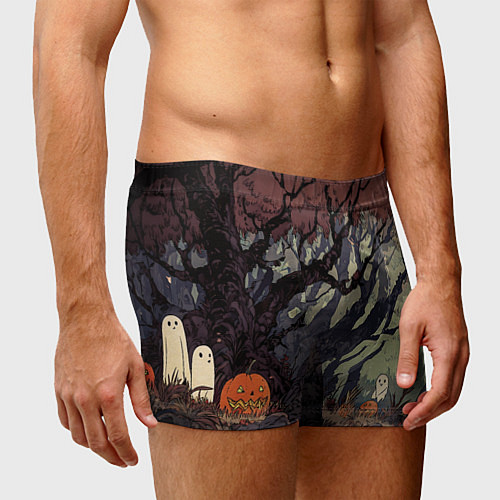 Мужские трусы Призрачный лес / 3D-принт – фото 3