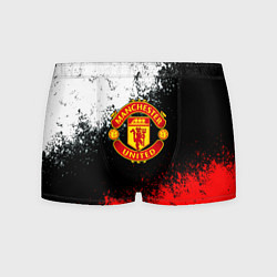 Трусы-боксеры мужские Манчестер Юнайтед краски всплеск, цвет: 3D-принт