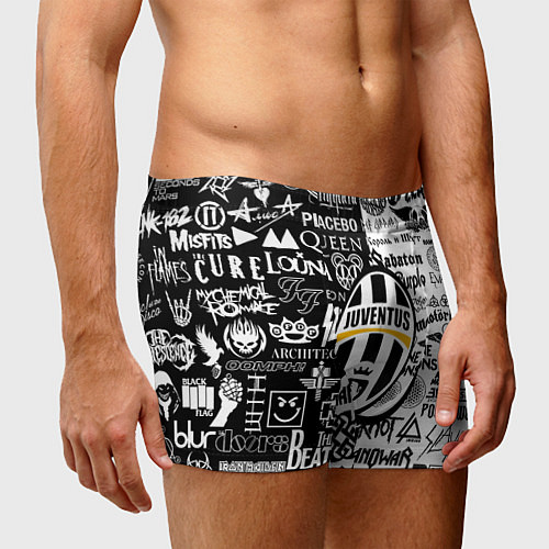 Мужские трусы Juventus рок музыка / 3D-принт – фото 3