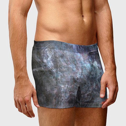 Мужские трусы Абстракция - gray-blue hurricane / 3D-принт – фото 3