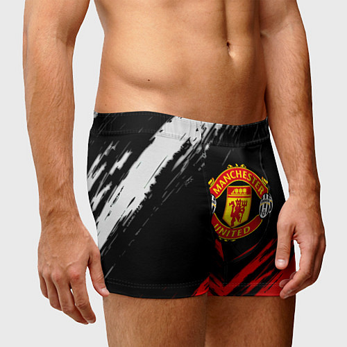 Мужские трусы Манчестер Юнайтед x Ювентус краски / 3D-принт – фото 3