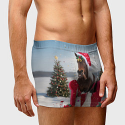 Трусы-боксеры мужские Новогодний конь, цвет: 3D-принт — фото 2