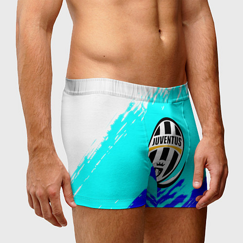 Мужские трусы Ювентус краски штрихи текстура / 3D-принт – фото 3